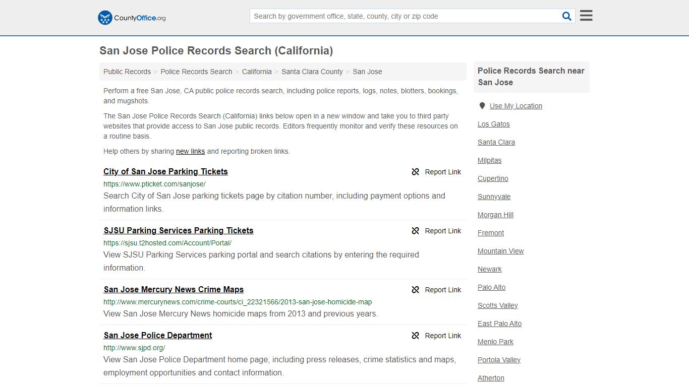 Police Records Search - San Jose, CA (Accidents & Arrest Records)